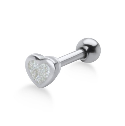 Enameled Heart Shaped Helix Piercing TIP-402-4